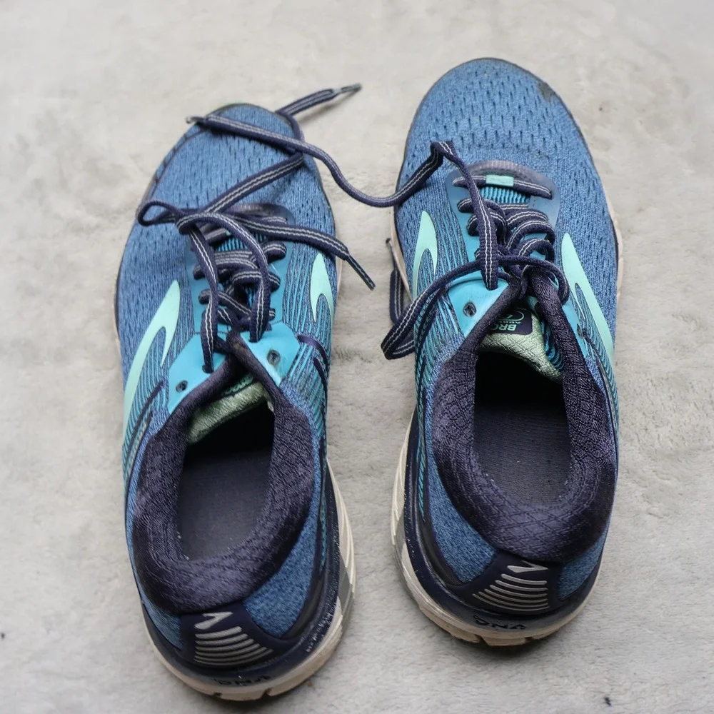 Brooks Womens 8.5B Athletic Shoes Blue Adrenaline GTS 18 Mesh Running Training - Picture 10 of 15